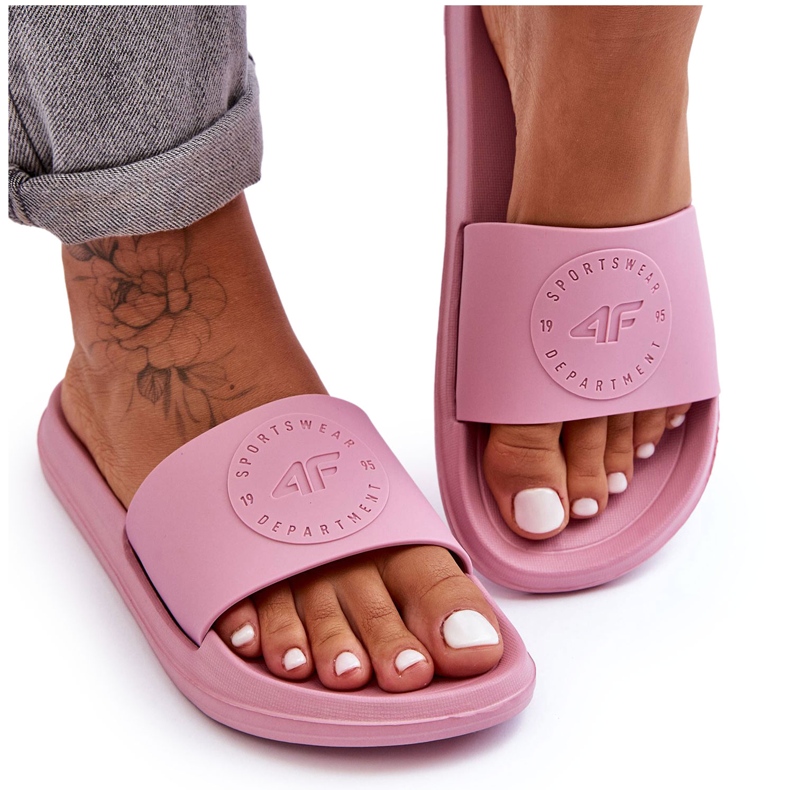 Women's Sport Slippers 4F 4FSS23FFLIF069-56S Pink