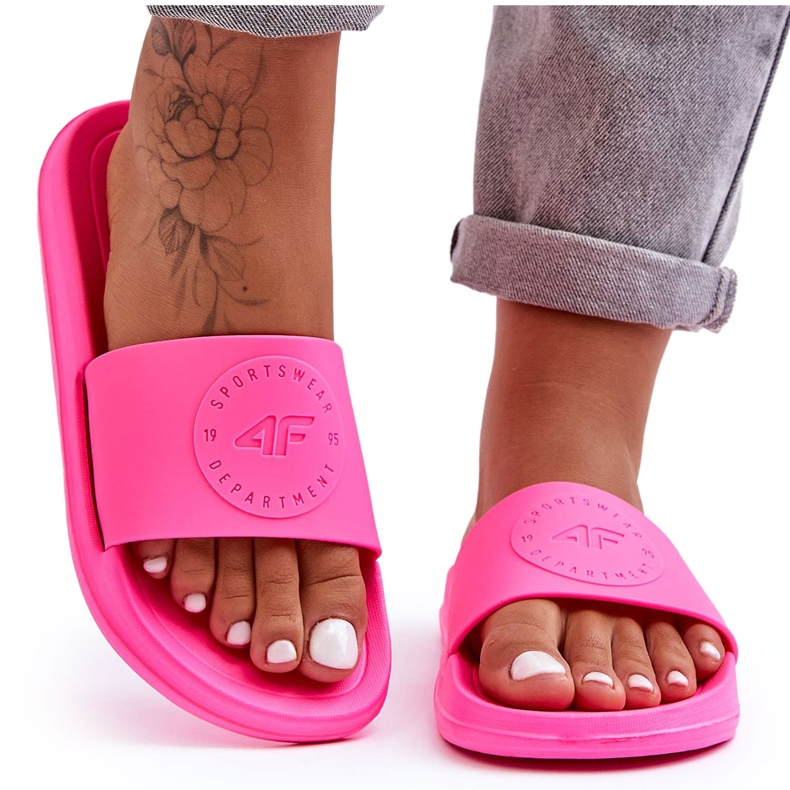 Women's Sport Slippers 4F 4FSS23FFLIF069-53S Fuchsia pink
