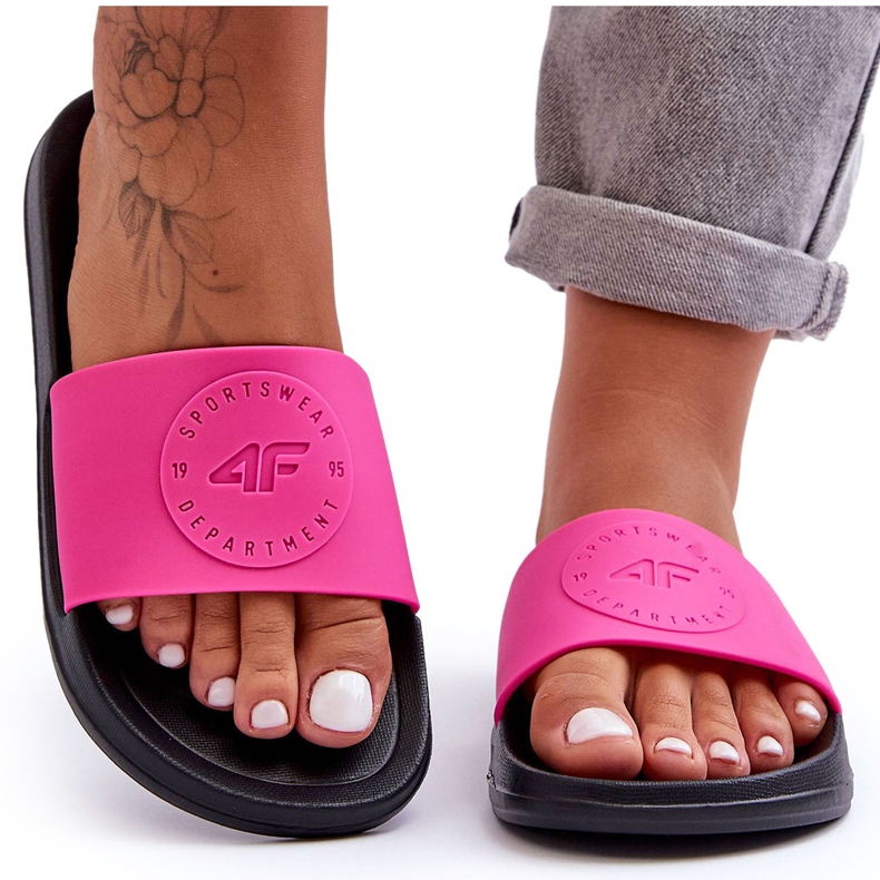 Women's Sport Slippers 4F 4FSS23FFLIF069-55S Pink-Black Women's Sport Slippers 4F 4FSS23FFLIF069-55S Pink-Black