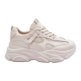 PG1 Women's Chunky Platform Sneakers Beige Agnenia PG1 Women's Chunky Platform Sneakers Beige Agnenia