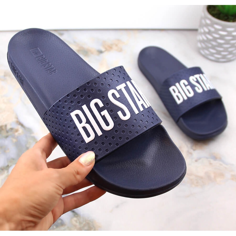 Youth foam slippers light blue Big Star MM274714