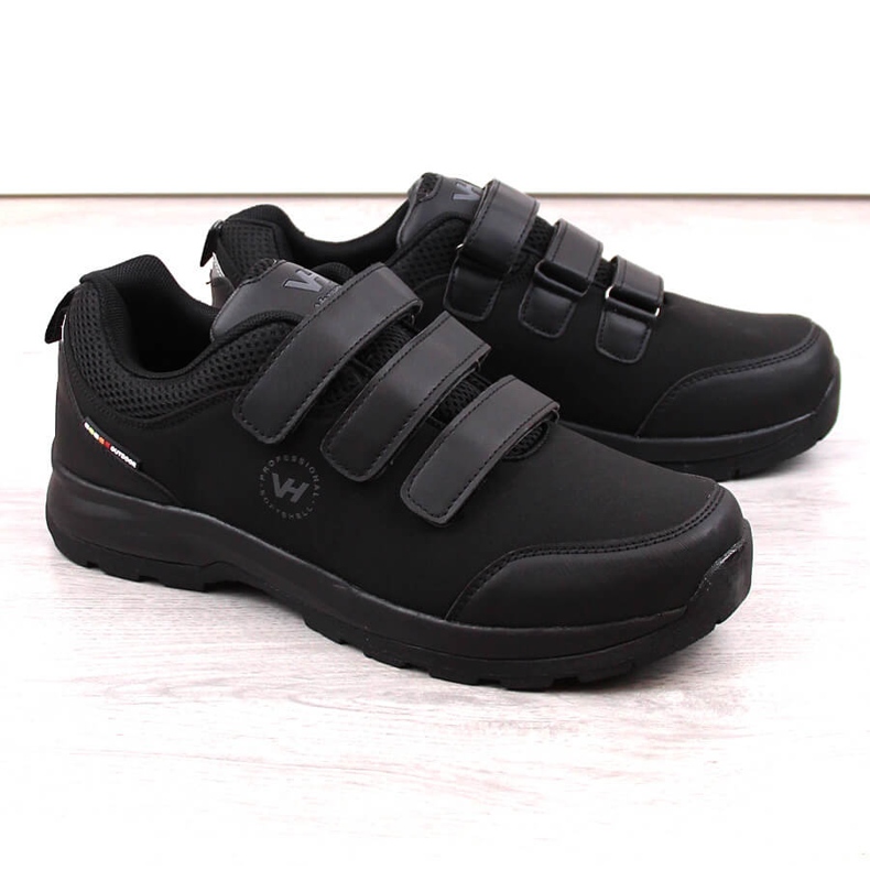 Potocki Trekking sports softshell shoes with velcro black Vanhorn