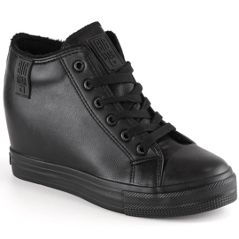 Women's wedge sneakers insulated black Big Star MM274001