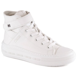 Insulated sneakers with laces and velcro white Big Star MM274006 Insulated sneakers with laces and velcro white Big Star MM274006