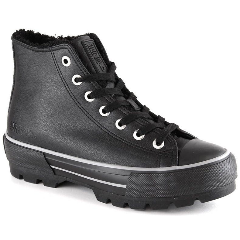 Insulated sneakers on the platform black Big Star MM274039
