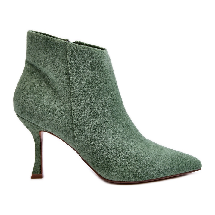 WS1 Women's Suede High Heel Boots Green Merissa WS1 Women's Suede High Heel Boots Green Merissa