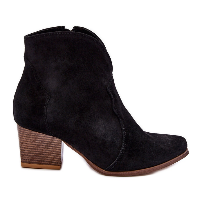 Lewski Shoes Suede Cowboy Boots Leewski EV28 Black Lewski Shoes Suede Cowboy Boots Leewski EV28 Black