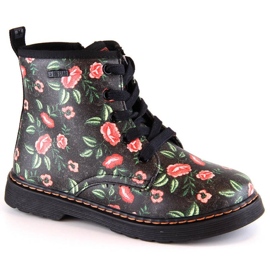 Warm boots Big Star Jr INT1884 flowers black
