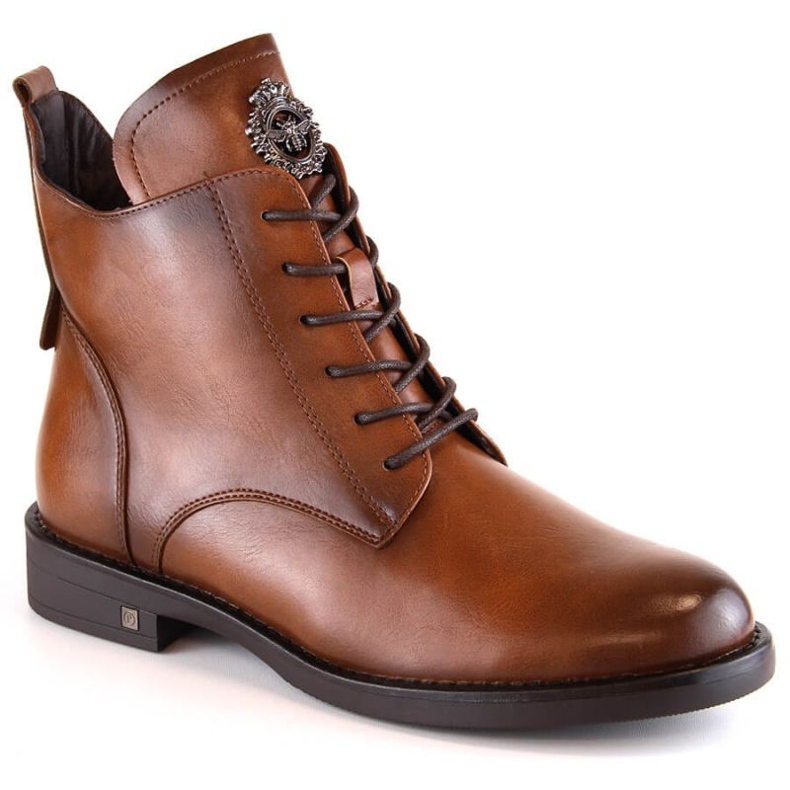 Lace-up and zipper boots Potocki W WOL171C brown