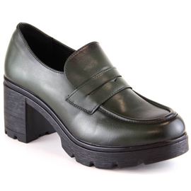 Women's shoes on the post green Potocki 12154 Women's shoes on the post green Potocki 12154