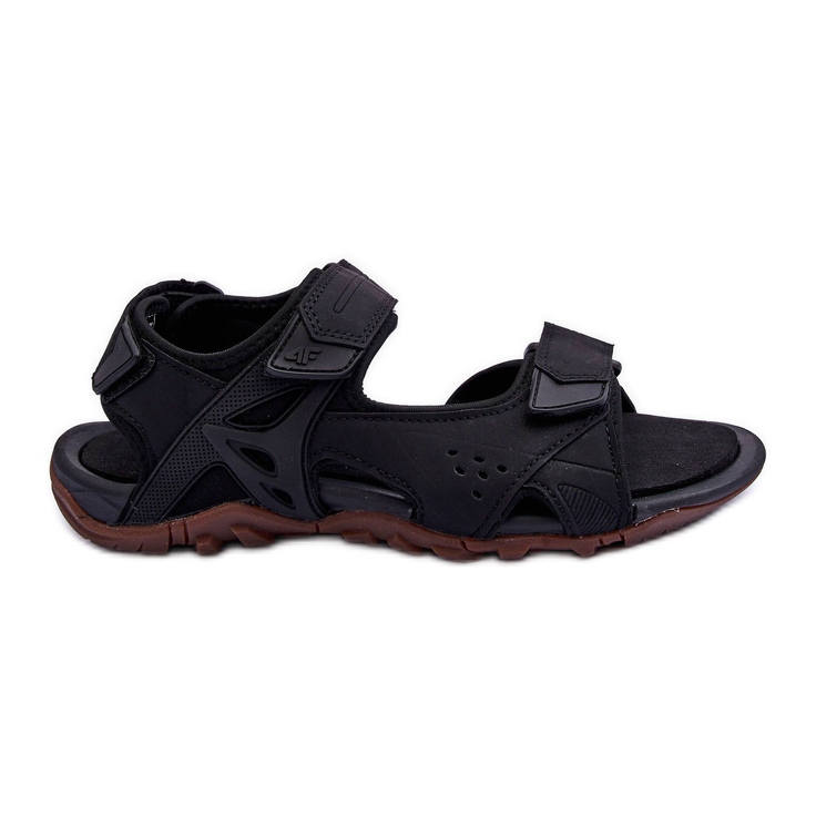 Comfortable American Club CY13 / 20 leather sports sandals black - KeeShoes