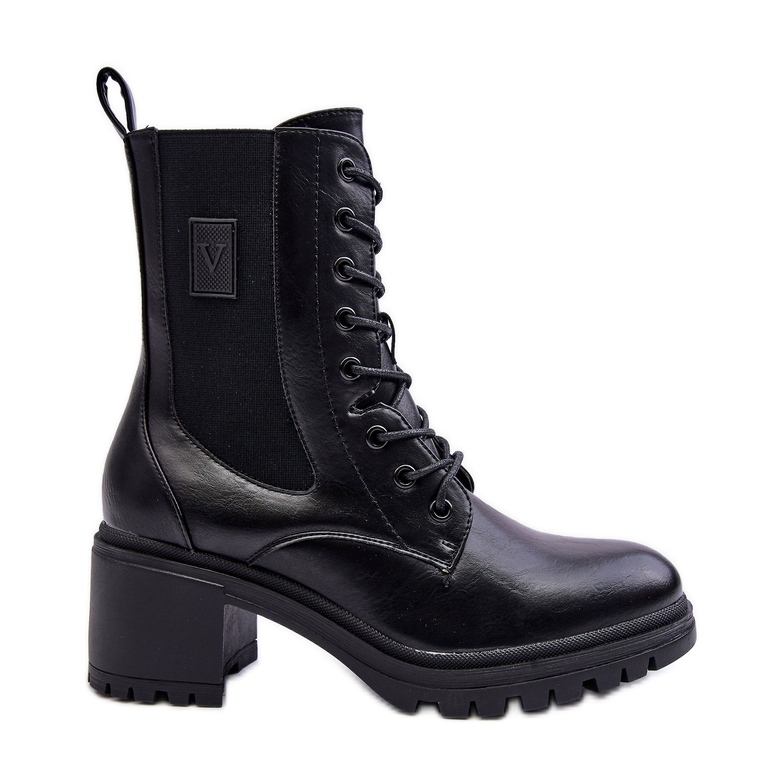 Vinceza Women's Leather High Heel Boots Black Esnar Vinceza Women's Leather High Heel Boots Black Esnar