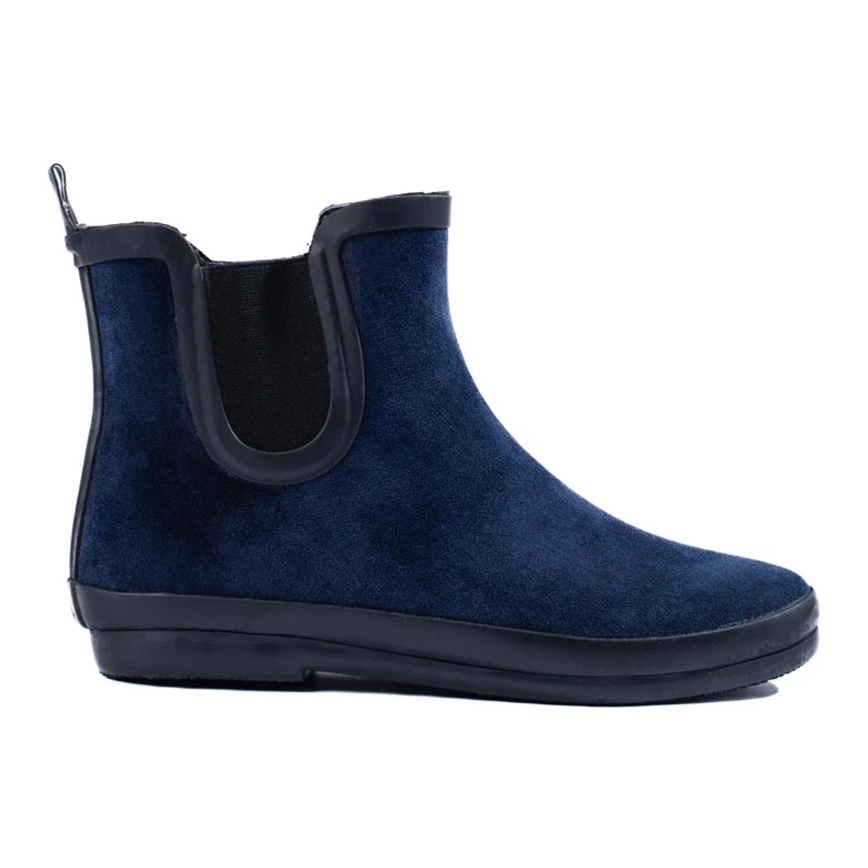 W. Potocki Suede insulated wellies navy blue from Potocki