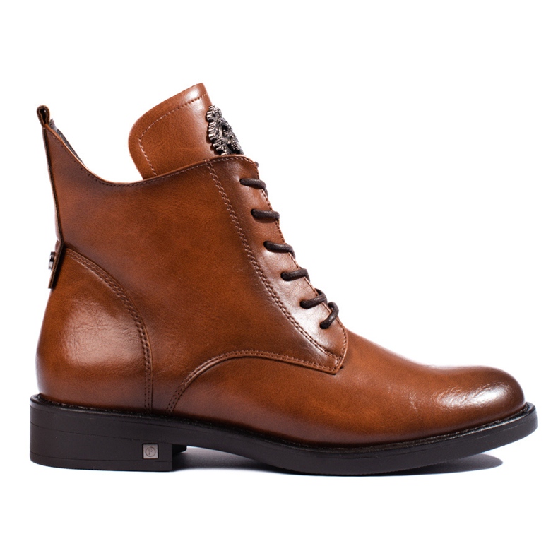 W. Potocki Brown flat boots from Potocki