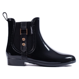 T.Sokolski T. Sokolski lacquered black galoshes