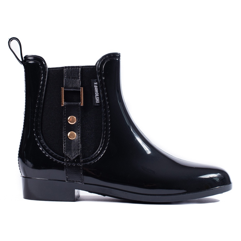T.Sokolski T. Sokolski lacquered black galoshes
