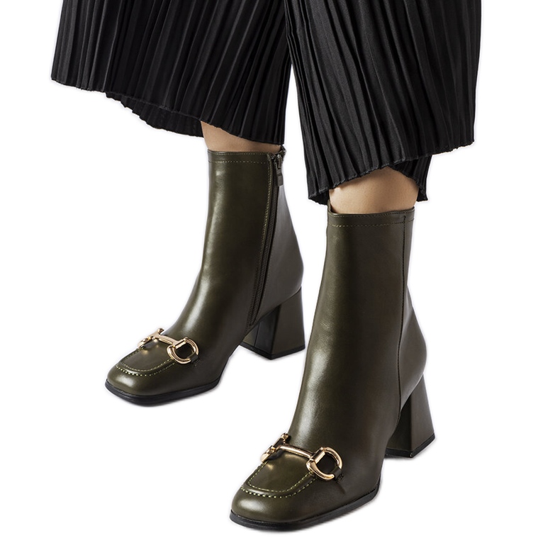 Green ankle boots from Castione