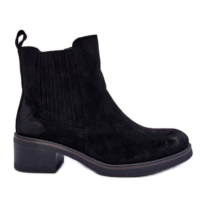 WS1 Classic Suede Boots For Women Black Metanassa