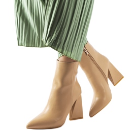 Beige ankle boots from Abelina
