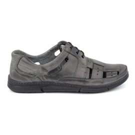 Olivier Openwork men's summer shoes 600 grey