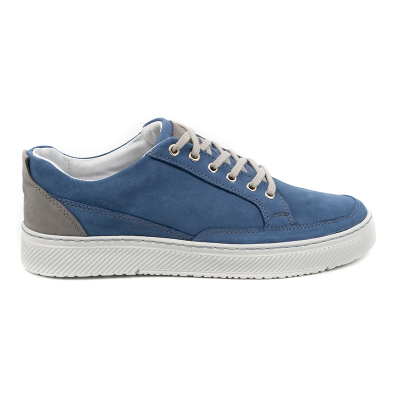 Olivier Shoes Men's Leather Sneakers 950MA blue