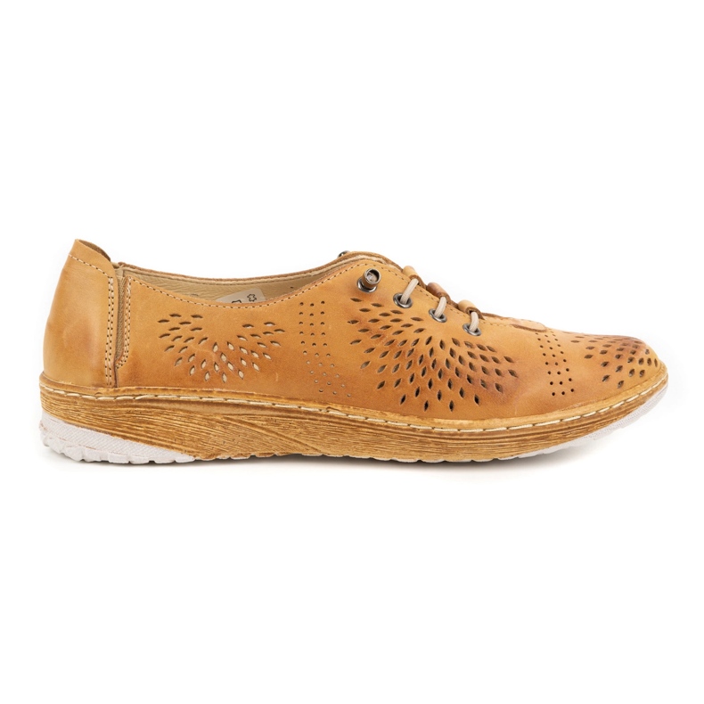 WASAK Women's shoes leather sneakers 0626W red orange