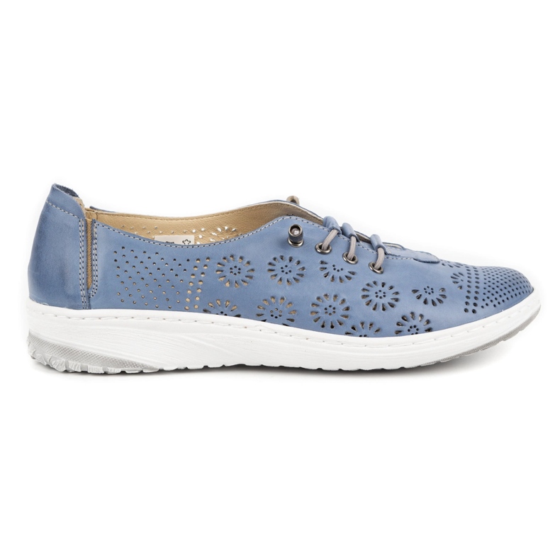 WASAK Women's summer leather shoes 625P blue