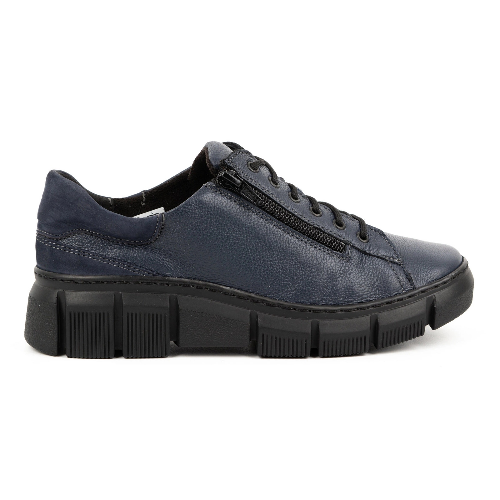 Womens navy online blue leather sneakers