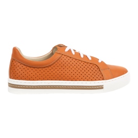 WASAK Women's shoes leather sneakers 0675W orange WASAK Women's shoes leather sneakers 0675W orange