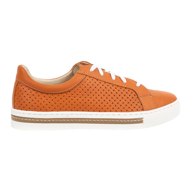 WASAK Women's shoes leather sneakers 0675W orange WASAK Women's shoes leather sneakers 0675W orange