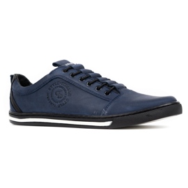 Polbut Men's casual leather shoes 2121/2 navy blue Polbut Men's casual leather shoes 2121/2 navy blue
