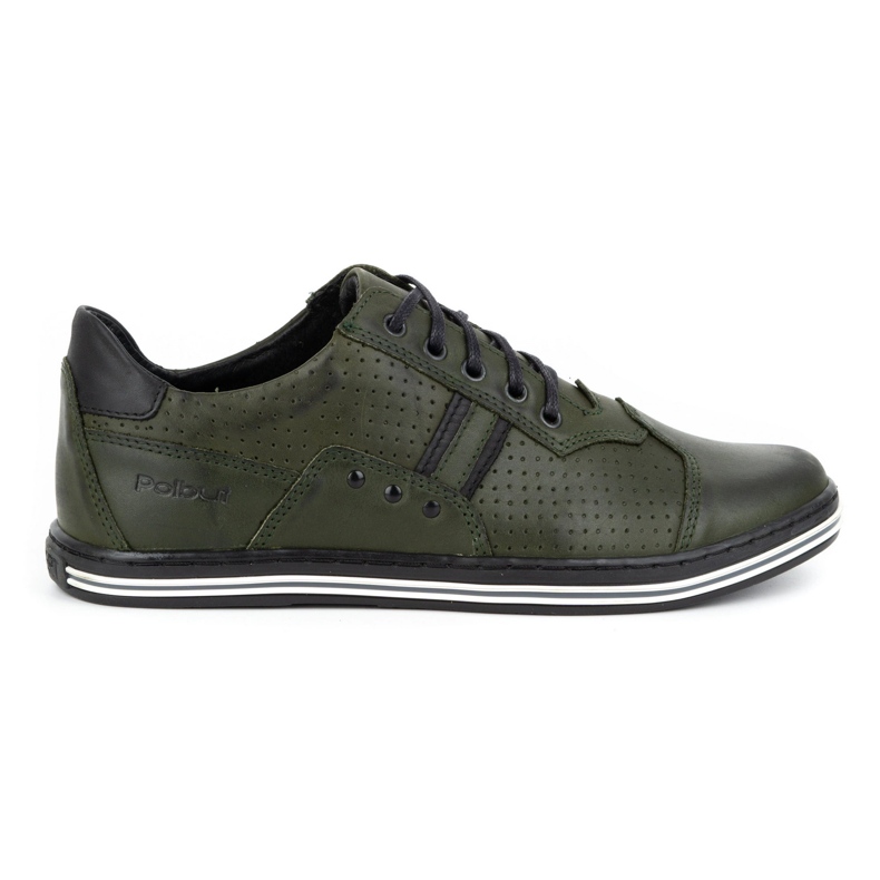 Polbut Men's casual leather shoes 1801p green Polbut Men's casual leather shoes 1801p green
