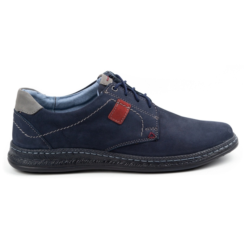 Olivier Men's casual leather shoes 930MA navy blue Olivier Men's casual leather shoes 930MA navy blue