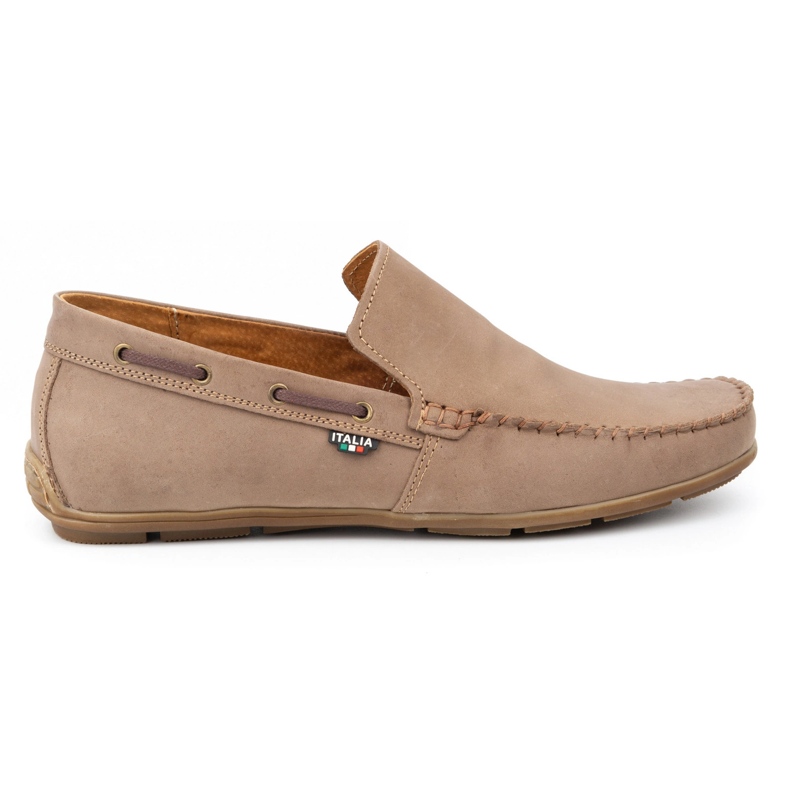 Olivier Men's leather loafers 085KNT light brown Olivier Men's leather loafers 085KNT light brown