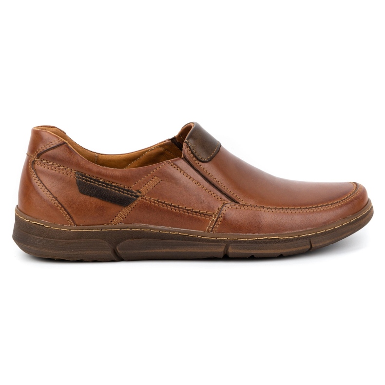 Olivier Men's leather slip-on shoes 62K brown Olivier Men's leather slip-on shoes 62K brown