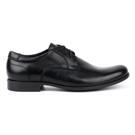 Kampol Men's elegant leather shoes 344KAM black
