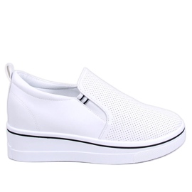 Jenkins White wedge slip-on sneakers