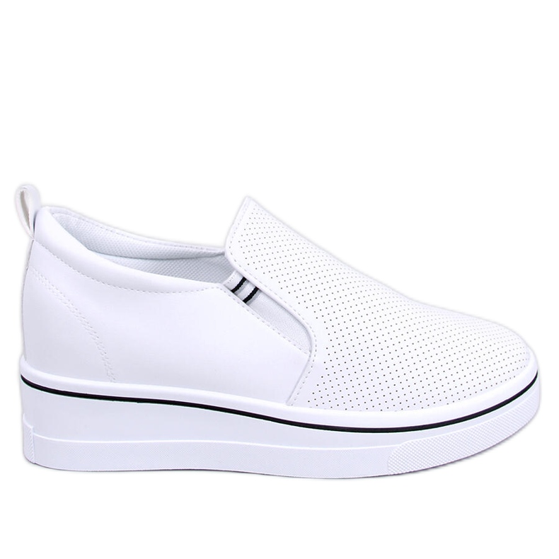 Jenkins White wedge slip-on sneakers