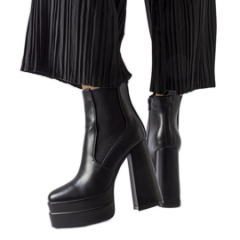 Inna Black high heel boots from Copertino