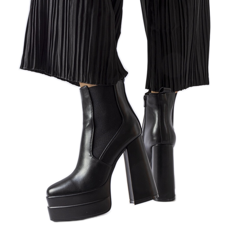 Inna Black high heel boots from Copertino
