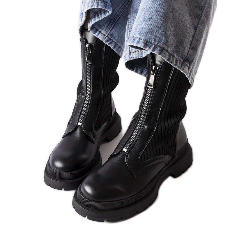 Black sock boots from Napolitani Black sock boots from Napolitani