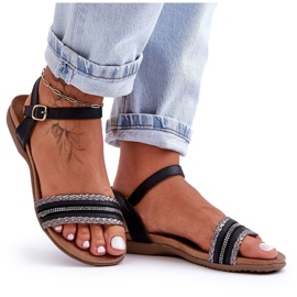 Classic Flat Sandals for Women Black S.Barski 6708 Classic Flat Sandals for Women Black S.Barski 6708