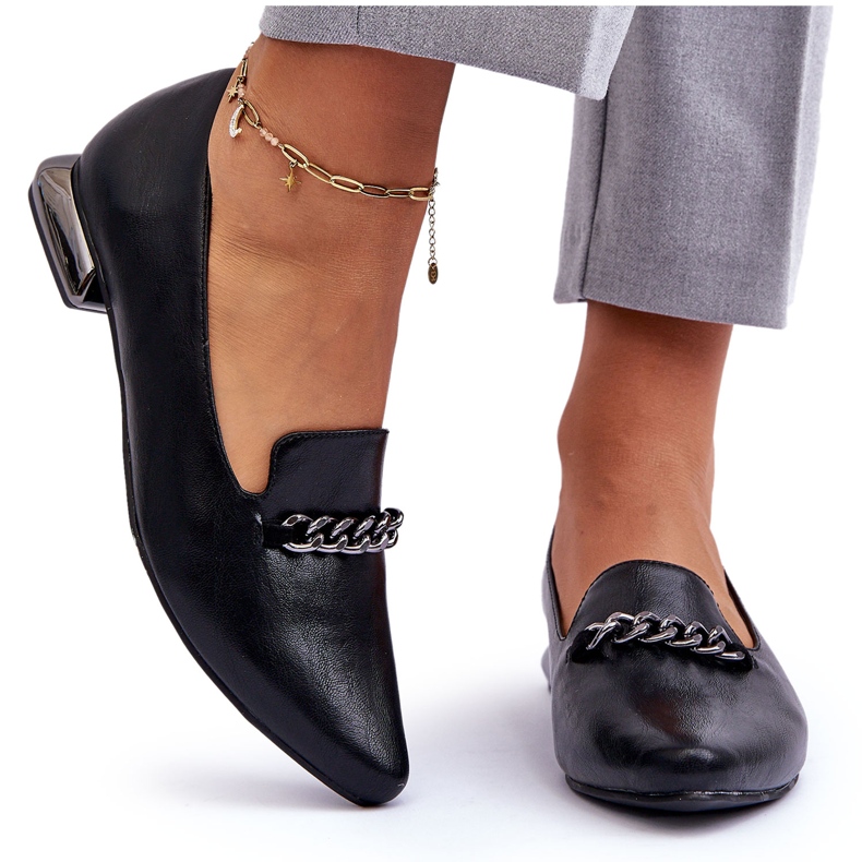 PD1 Ballet Flats With Chain Black Lanez