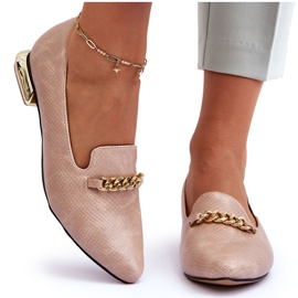 PD1 Ballet Flats With Chain Beige Lanez