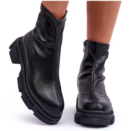 Vergilia Leather Classic Insulated Ankle Boots Black