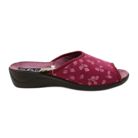 Burgundy velvet slippers Adanex 28271 Aloe Vera red