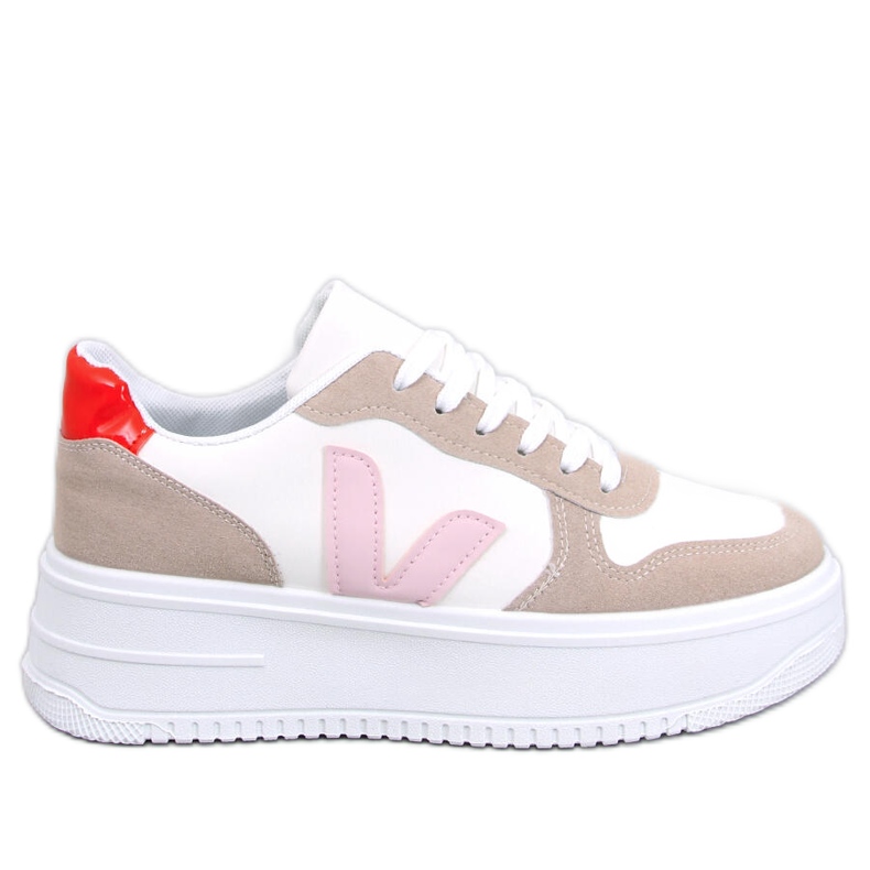 Pyles WHITE/PINK women's sneakers
