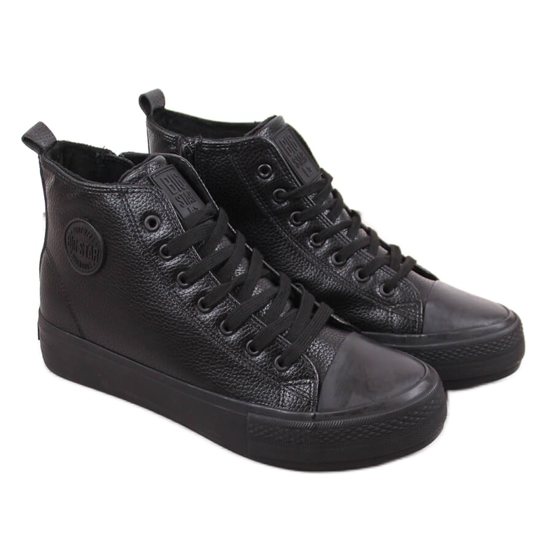 Men's high sneakers on the platform insulated black Big Star MM174065