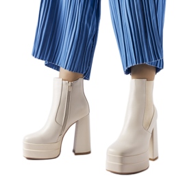Beige high heel boots from Copertino