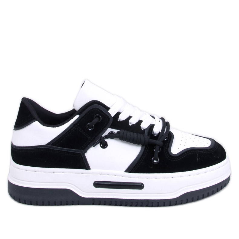 Clavell Black high-soled sneakers white